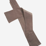 FS15W16 (taupe) - Italian Silk Lined Opera Leather Gloves - 16-Button Length - Leather Gloves Online - Luxury Leather Gloves - 1