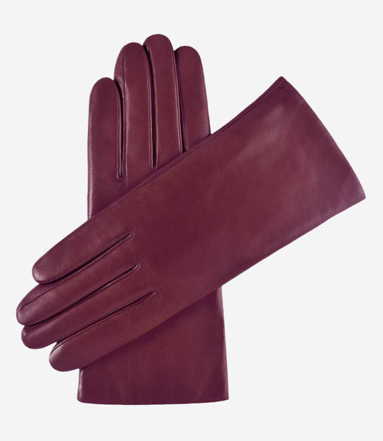 Isabella (cordovan) - Italian lambskin leather gloves with cashmere lining
