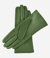 Isabella (green) - Italian lambskin leather gloves with cashmere lining