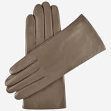 Isabella (taupe) - Italian lambskin leather gloves with cashmere lining