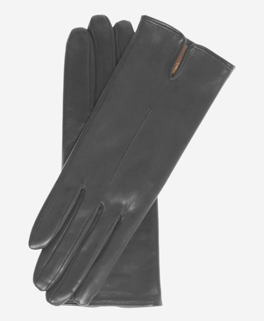Margherita (charcoal) - Italian lambskin leather gloves with cashmere lining