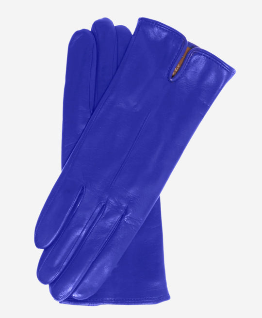 Margherita (ryl blue) - Italian lambskin leather gloves with cashmere lining