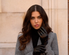Isabella (black) - Italian lambskin leather gloves with cashmere lining