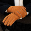 Tommaso - Italian suede leather gloves with luxurious natural sheep fur lining - Leather Gloves Online - Luxury Leather Gloves - 6