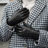 Francesca (black) - Italian lambskin leather gloves with brown rabbit fur lining - Leather Gloves Online - Luxury Leather Gloves - 7