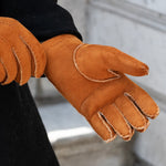 Tommaso - Italian suede leather gloves with luxurious natural sheep fur lining - Leather Gloves Online - Luxury Leather Gloves - 7