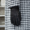Vittoria (black) - Italian gloves made of American deerskin leather with cashmere lining - Leather Gloves Online - Luxury Leather Gloves - 9