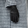 Francesca (black) - Italian lambskin leather gloves with white rabbit fur lining - Leather Gloves Online - Luxury Leather Gloves - 6