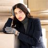 Alessa (grey) - classic Italian lambskin leather driving gloves- Leather Gloves Online - Luxury Leather Gloves - 2