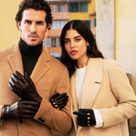 Alessa (black) - classic Italian lambskin leather driving gloves Leather Gloves Online - Luxury Leather Gloves - 6