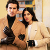 Alessa (black) - classic Italian lambskin leather driving gloves & touchscreen feature - Leather Gloves Online - Luxury Leather Gloves - 6