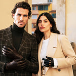 Alessa (black) - classic Italian lambskin leather driving gloves Leather Gloves Online - Luxury Leather Gloves - 8