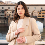 Alessa (pink) - classic Italian lambskin leather driving gloves - Leather Gloves Online - Luxury Leather Gloves - 4