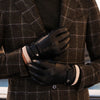 Alonzo (black) - Italian lambskin leather gloves with cashmere lining & touchscreen feature - Leather Gloves Online - Luxury Leather Gloves - 9