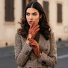 Maria (brown) - Italian driving gloves made of American deerskin leather - Leather Gloves Online - Luxury Leather Gloves - 3