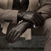 Giovanni (brown) - classic Italian lambskin leather gloves with cashmere lining & touchscreen feature  - Leather Gloves Online - Luxury Leather Gloves - 5
