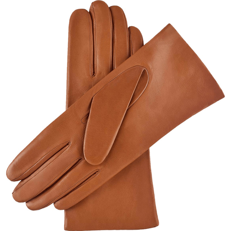 Women's Cognac Leather Gloves Cashmere Lined – Premium Leather Gloves – Leather Gloves Online® -  2