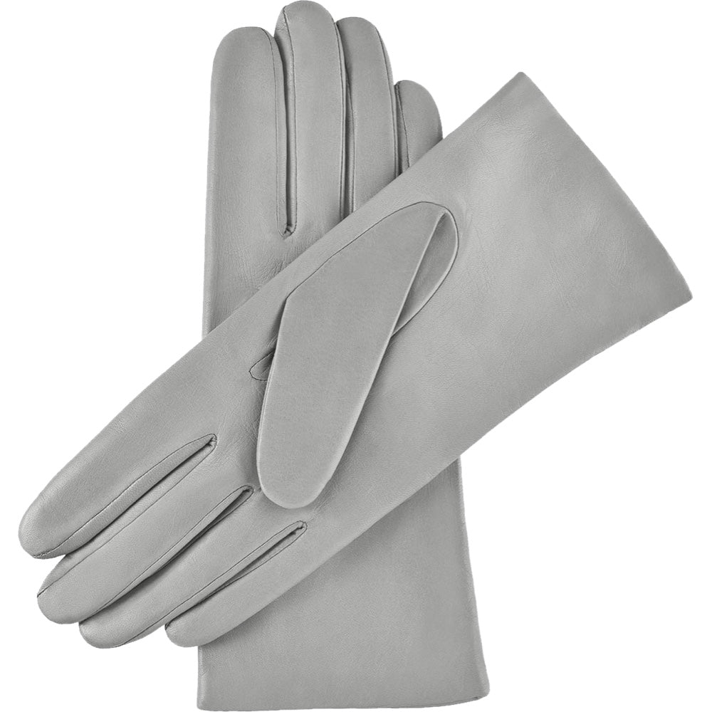 Womens light store grey leather gloves