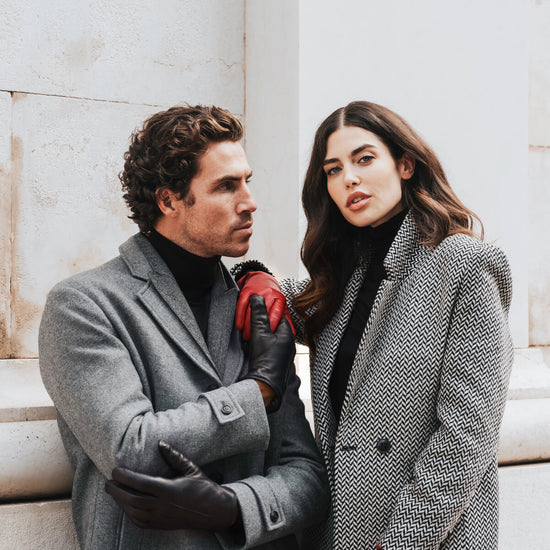 Sofia (red) - Italian lambskin leather gloves with silk lining - Leather Gloves Online - Luxury Leather Gloves - 7