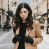 Isabella (black) - Italian lambskin leather gloves with cashmere lining - Leather Gloves Online - Luxury Leather Gloves - 8