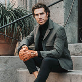 Leonardo (brown) - Italian driving gloves made of American deerskin leather - Leather Gloves Online - Luxury Leather Gloves - 4
