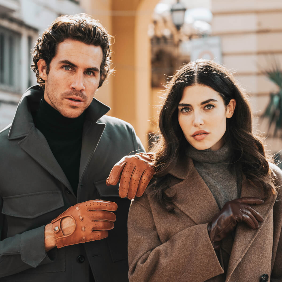 Leonardo (brown) - Italian driving gloves made of American deerskin leather - Leather Gloves Online - Luxury Leather Gloves - 6