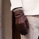 Lorenzo (brown) - Italian gloves made of American deerskin leather with cashmere lining - Leather Gloves Online - Luxury Leather Gloves - 8