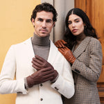 Lorenzo (brown) - Italian gloves made of American deerskin leather with cashmere lining - Leather Gloves Online - Luxury Leather Gloves - 9
