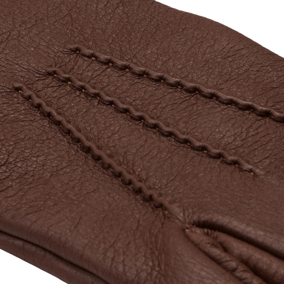 Deerskin Leather Gloves Men Brown - Handmade in Italy – Premium Leather Gloves – Leather Gloves Online® -  4