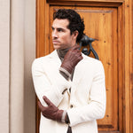 Lorenzo (brown) - Italian gloves made of American deerskin leather with cashmere lining - Leather Gloves Online - Luxury Leather Gloves - 12