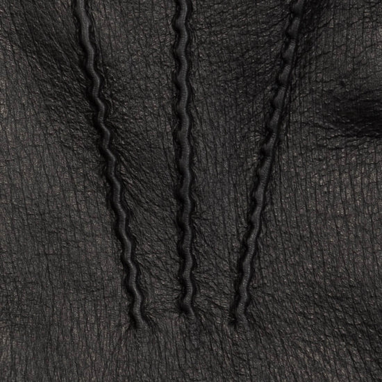 Lorenzo (black) - Italian gloves made of American deerskin leather with cashmere lining - Leather Gloves Online - Luxury Leather Gloves - 5