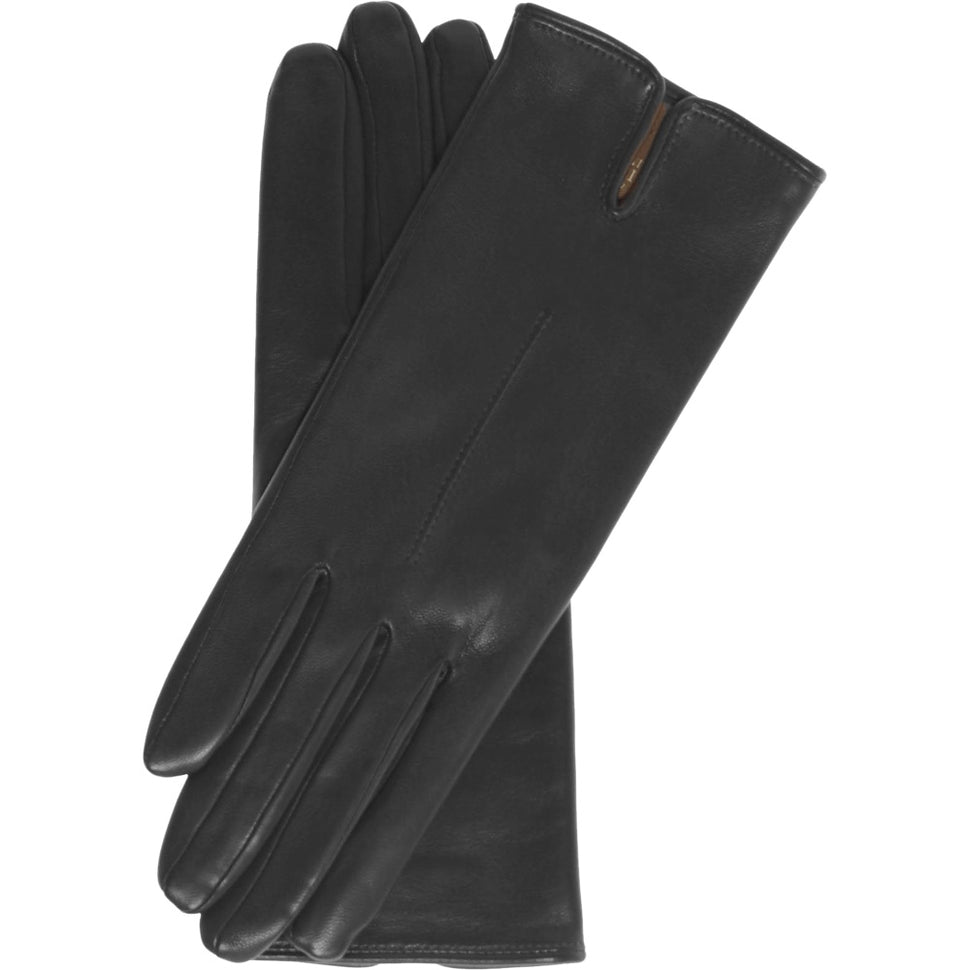 Black Leather Gloves Silk & Cashmere- Handmade in Italy – Premium Leather Gloves – Leather Gloves Online® -  1