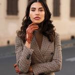 Maria (brown) - Italian driving gloves made of American deerskin leather - Leather Gloves Online - Luxury Leather Gloves - 8