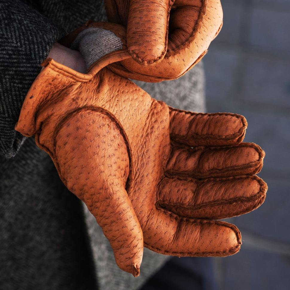 Peccary Leather Gloves Brown - 100% Cashmere -Handmade in Italy – Premium Leather Gloves – Leather Gloves Online® -  5