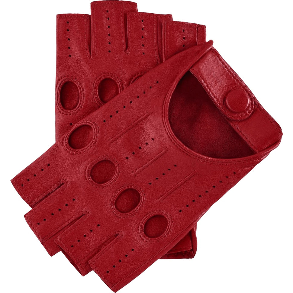 Fingerless Driving Gloves Red - Handmade in Italy – Premium Leather Gloves – Leather Gloves Online® -  1