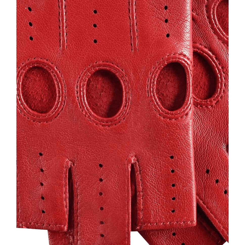 Fingerless Driving Gloves Red - Handmade in Italy – Premium Leather Gloves – Leather Gloves Online® -  5