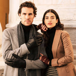 Rossana (cordovan) - Italian fingerless lambskin leather driving gloves - Leather Gloves Online - Luxury Leather Gloves - 5