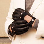 Umberto (brown) - Italian lambskin leather driving gloves & touchscreen feature - Leather Gloves Online - Luxury Leather Gloves - 4