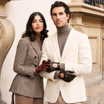 Umberto (brown) - Italian lambskin leather driving gloves & touchscreen feature - Leather Gloves Online - Luxury Leather Gloves - 5