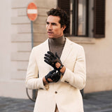 Umberto (black) - Italian lambskin leather driving gloves & touchscreen feature - Leather Gloves Online - Luxury Leather Gloves - 5