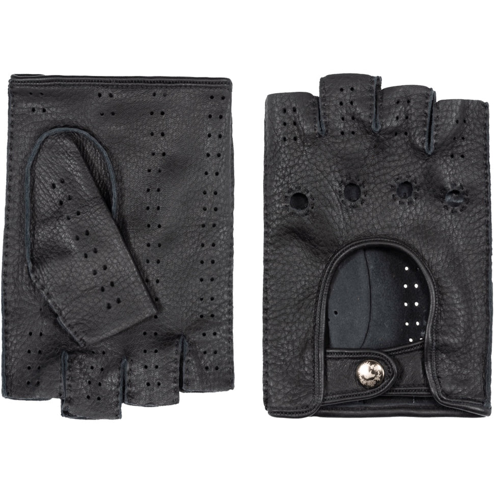 Fingerless Driving Gloves Men Black - Deerskin  - Handmade in Italy – Premium Leather Gloves – Leather Gloves Online® -  1